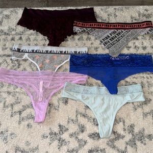 NWOT Victoria’s Secret and PINK thongs size M